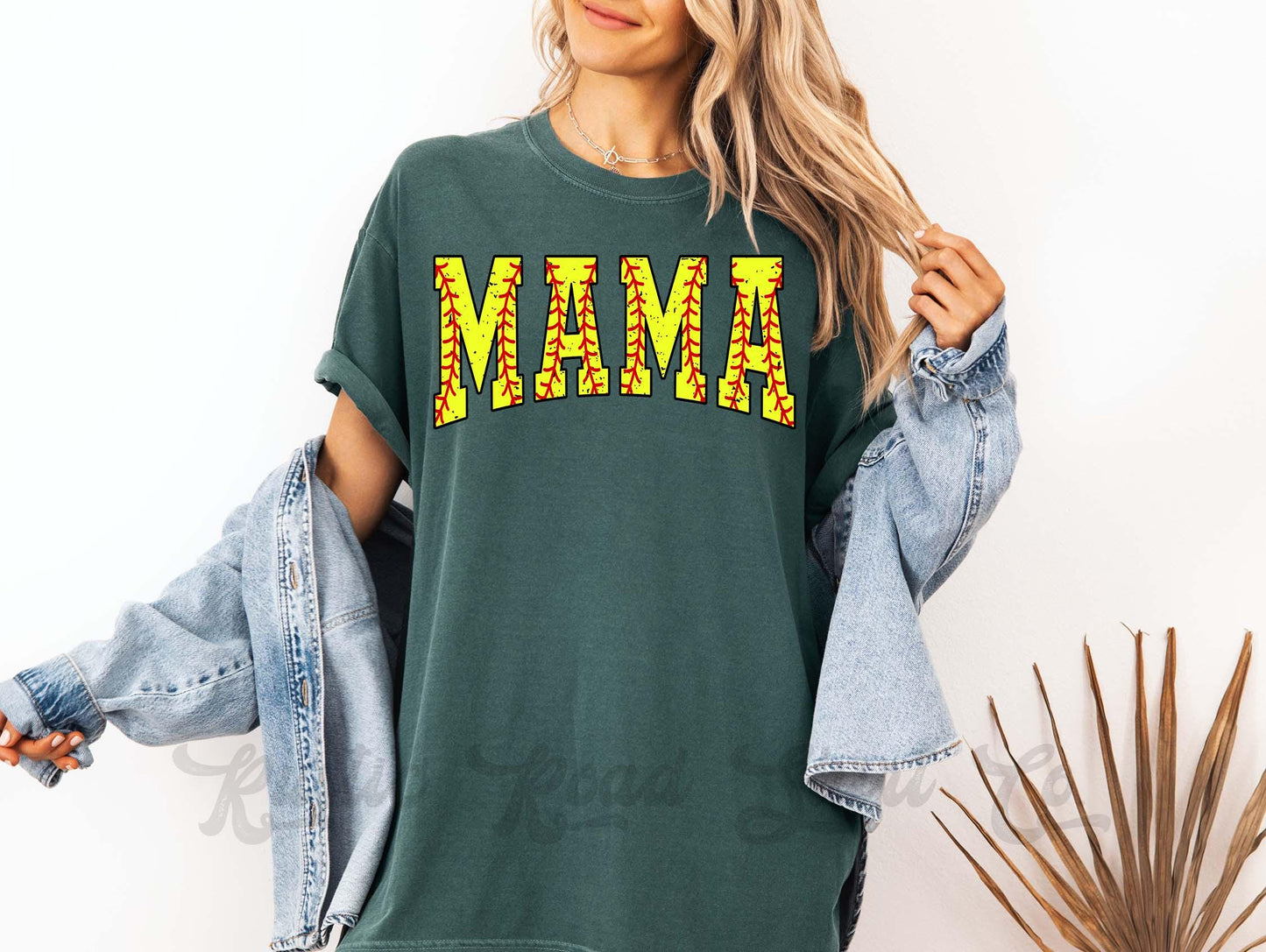 Softball Mom Shirt, Comfort Colors™ Shirt, Retro Softball Mama Shirt, Coquette Baseball Tshirt