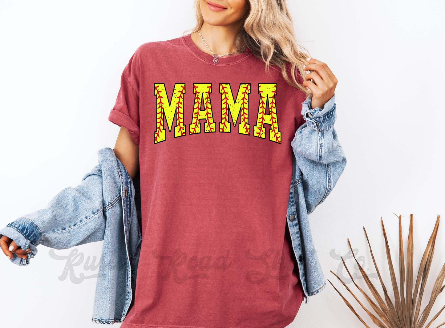 Softball Mom Shirt, Comfort Colors™ Shirt, Retro Softball Mama Shirt, Coquette Baseball Tshirt