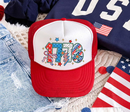 1776 Trucker Hat, 4th of July Hat, USA Trucker Hat, Patriotic Hat, Summer Hat, Funny Trucker Hat