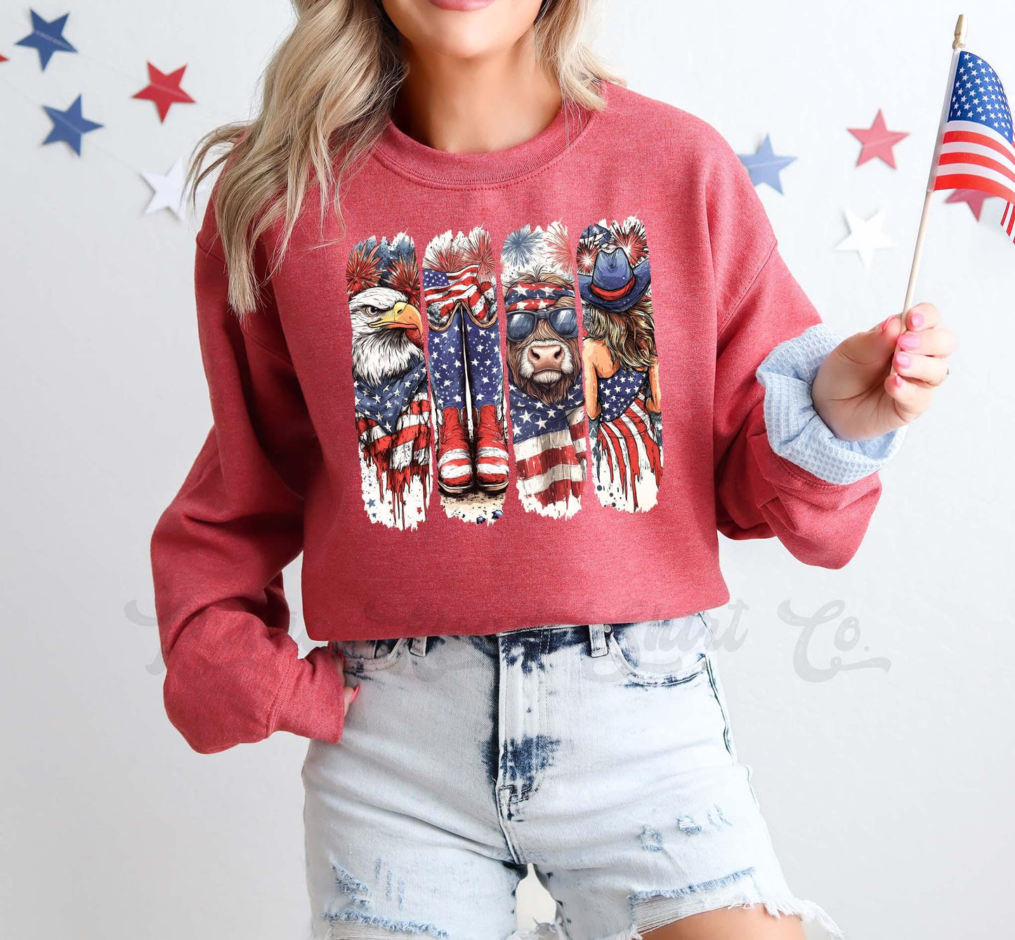 Western 4th of July Sweatshirt, USA Sweatshirt, Women's 4th of July, Fourth of July Sweatshirt, Patriotic Shirt