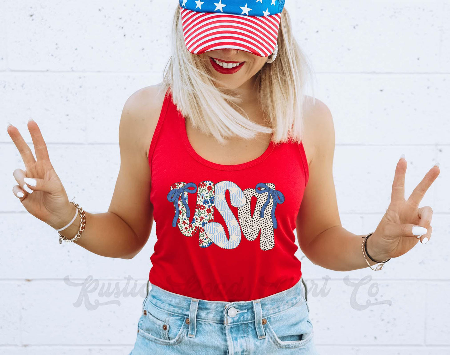 4th of July Tank Top, Coquette 4th of July Tank, Fourth of July Tank, Patriotic Tank Top, USA Tank Top