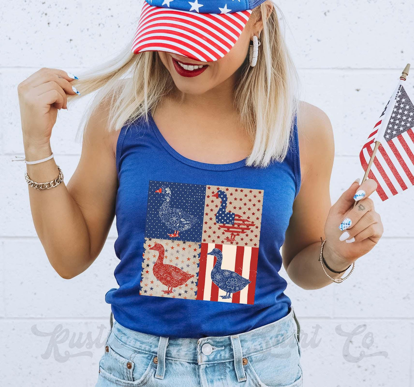 4th of July Tank Top, Goose Tank, USA Tank, Fourth of July Tank, Patriotic Tank Top, USA Tank Top