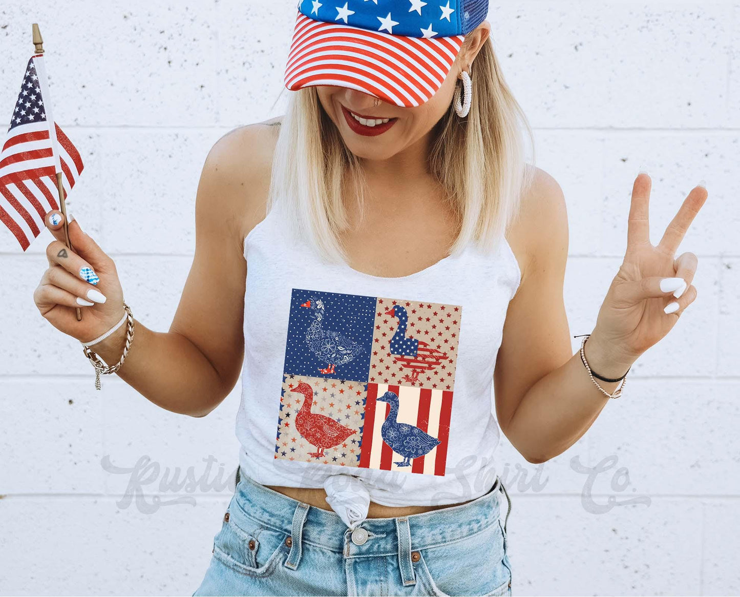 4th of July Tank Top, Goose Tank, USA Tank, Fourth of July Tank, Patriotic Tank Top, USA Tank Top