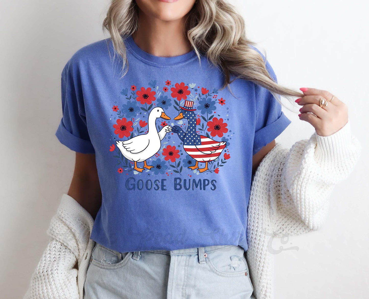Fourth of July Shirt, Silly Goose Shirt, Memorial Day Shirt, Cherry America Shirt, Comfort Colors™ Shirt, 4th of July Shirt,
