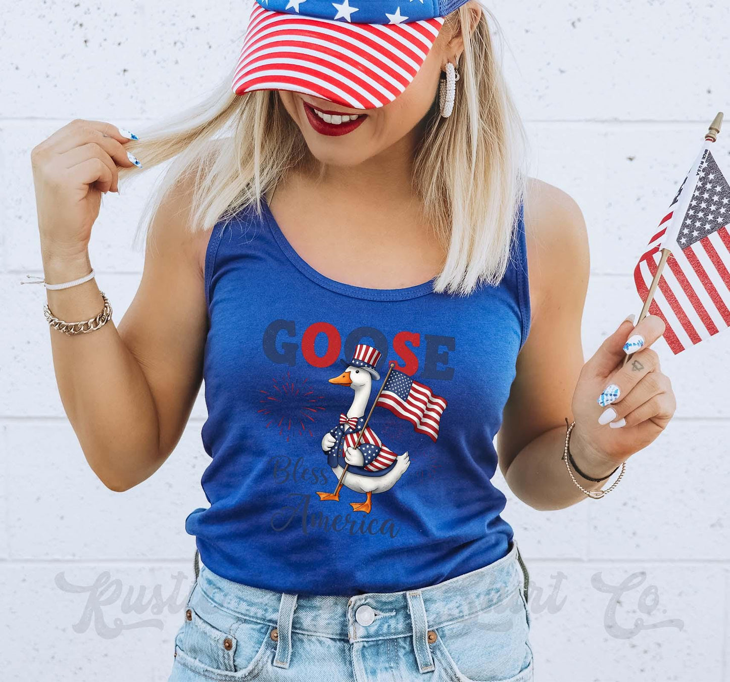 4th of July Tank Top, Goose Tank, Fourth of July Tank, Patriotic Tank Top, USA Tank Top