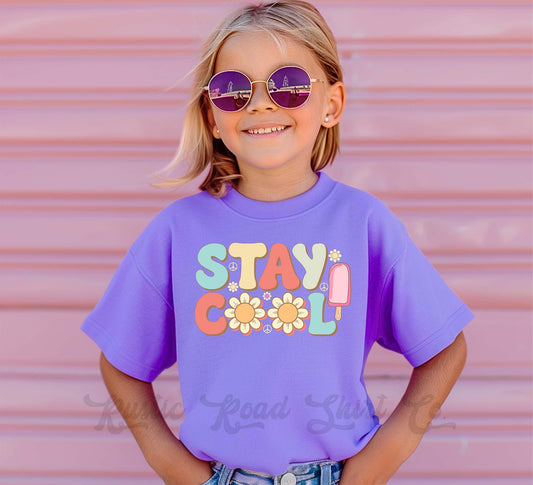 Stay Cool Shirt, Lake Girls Shirt, Summer Girls Shirt, Beach Vacation Shirt, Retro 90s shirt, Summer Vacation Shirt,