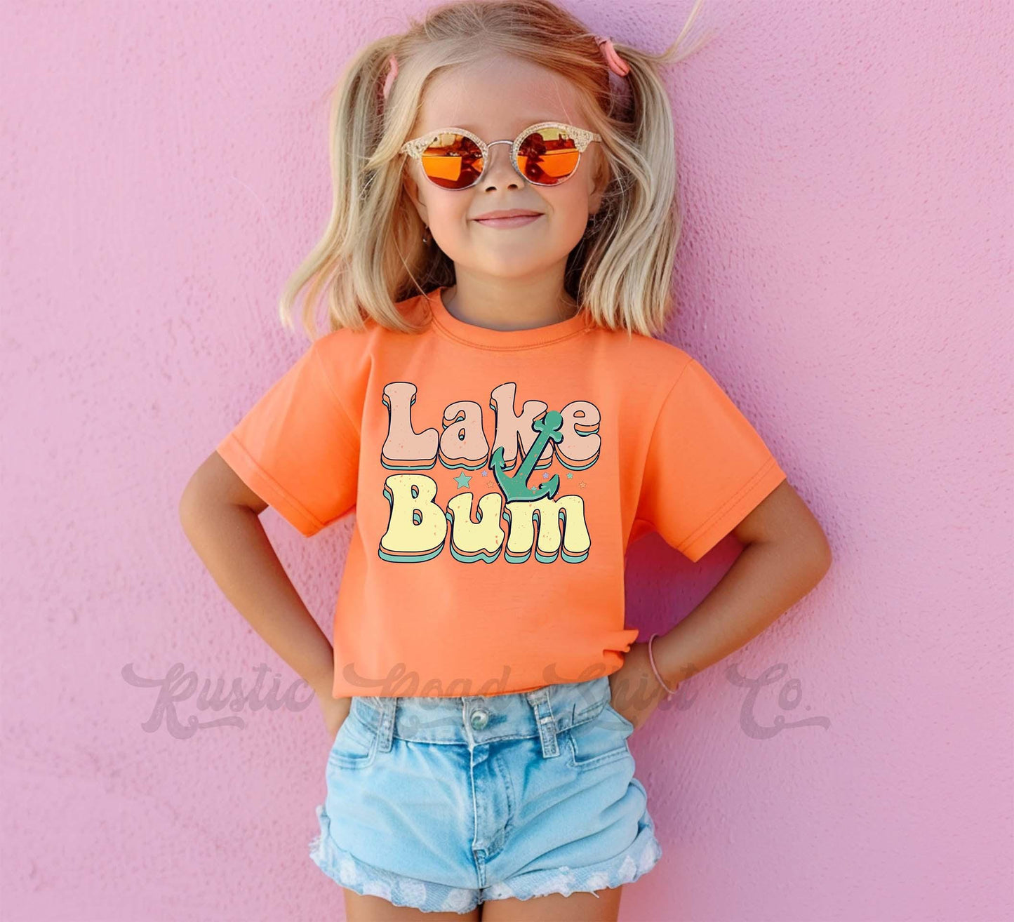 Lake Bum Shirt, Summer Girls Shirt, Beach Vacation Shirt, Retro 90s shirt, Summer Vacation Shirt,