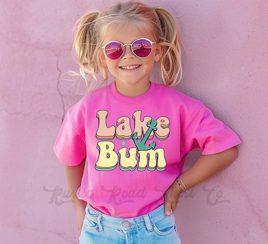 Lake Bum Shirt, Summer Girls Shirt, Beach Vacation Shirt, Retro 90s shirt, Summer Vacation Shirt,