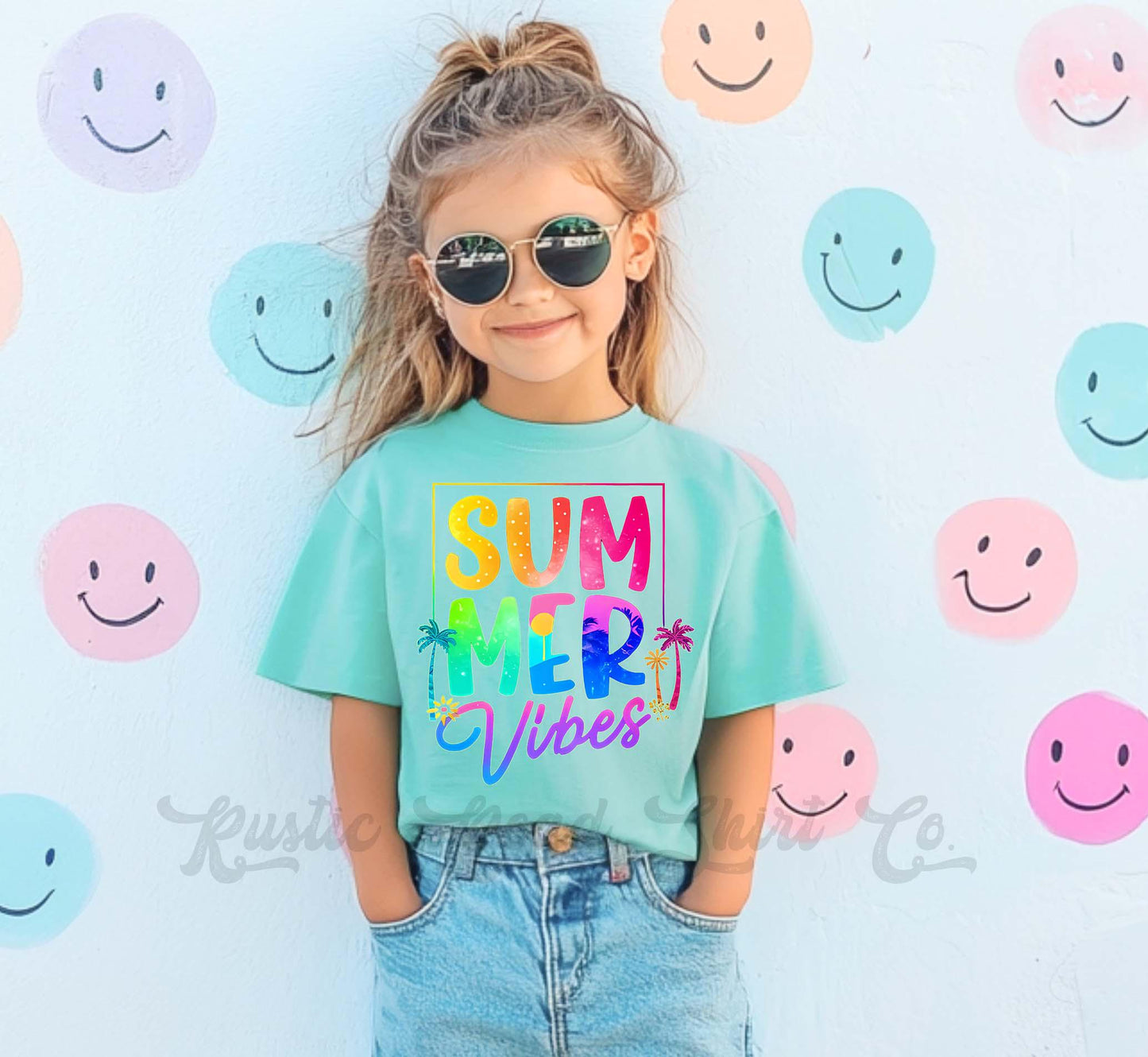 Summer Vibes Girls Shirt, Lake Girls Shirt, Beach Vacation Shirt, Retro 90s shirt, Summer Vacation Shirt,