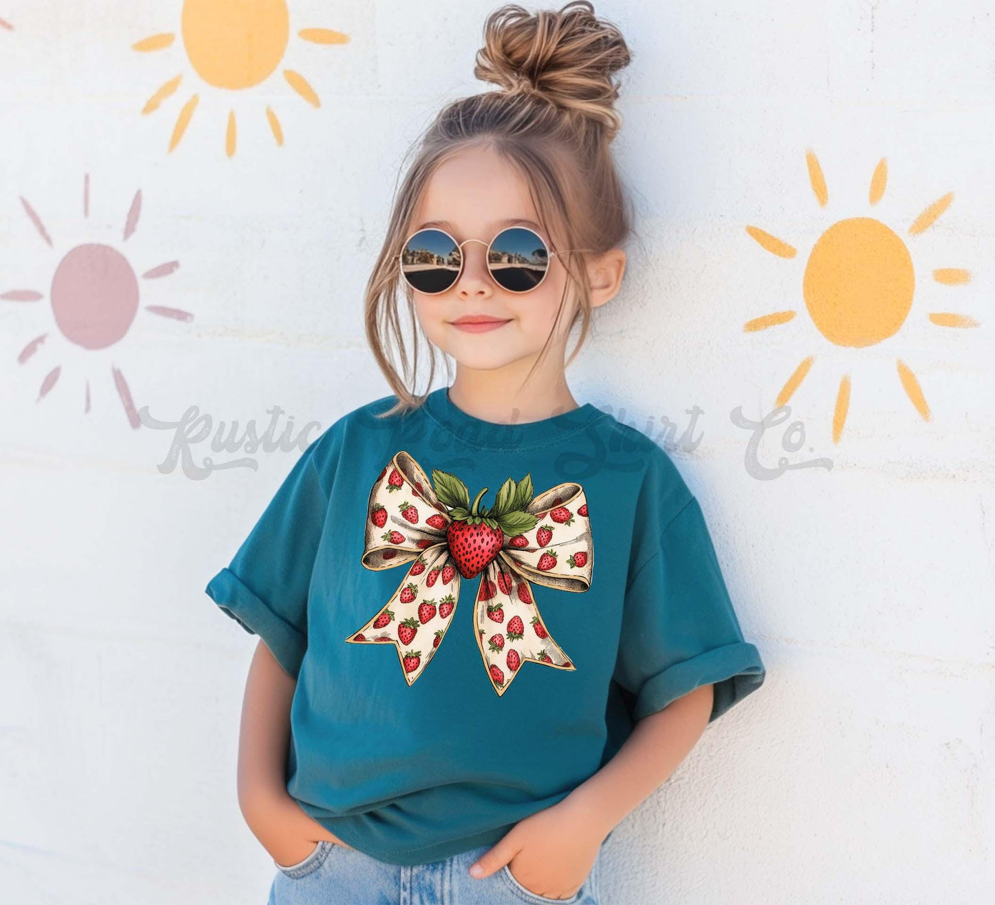 Strawberry Shirt, Garden Shirt, Summer Girls Shirt, Retro 90s shirt, Summer Vacation Shirt,