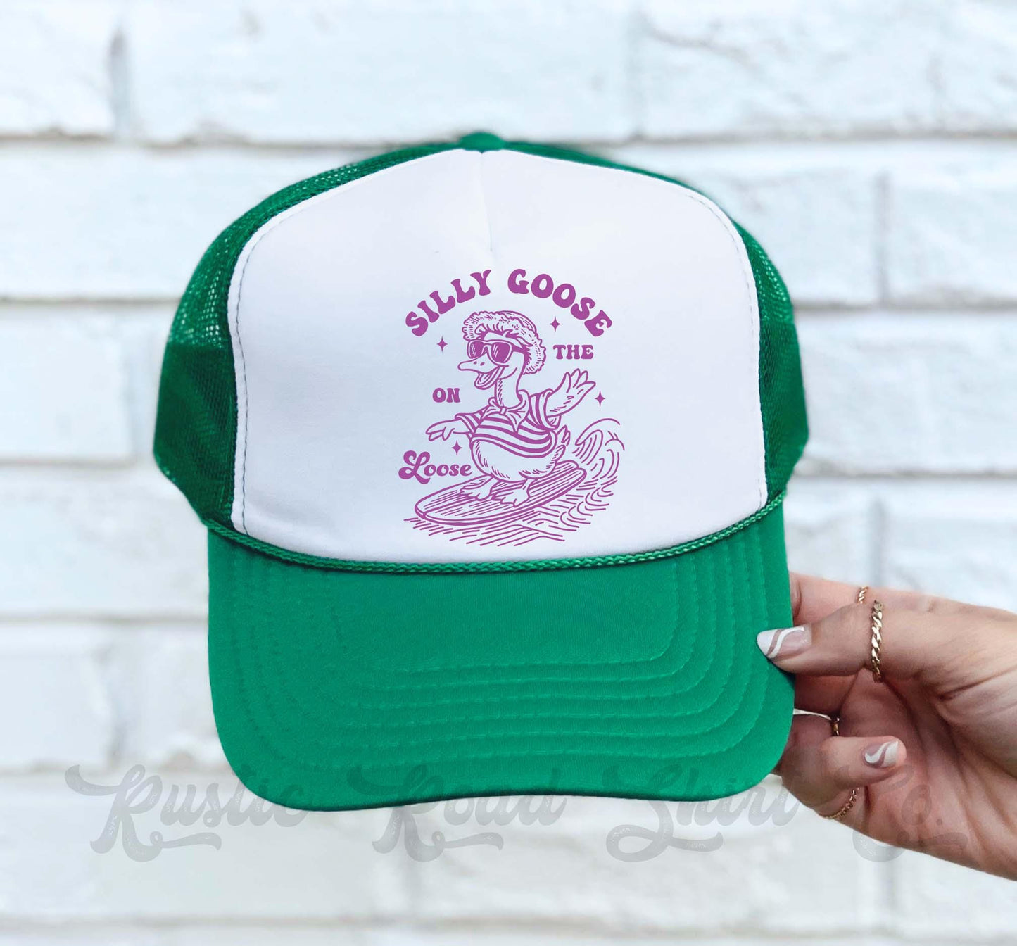 Silly Goose Hat, Funny Trucker Hat, Lake Bum Hat, 90's Retro Neon Hat, Vintage Style Trucker Hat