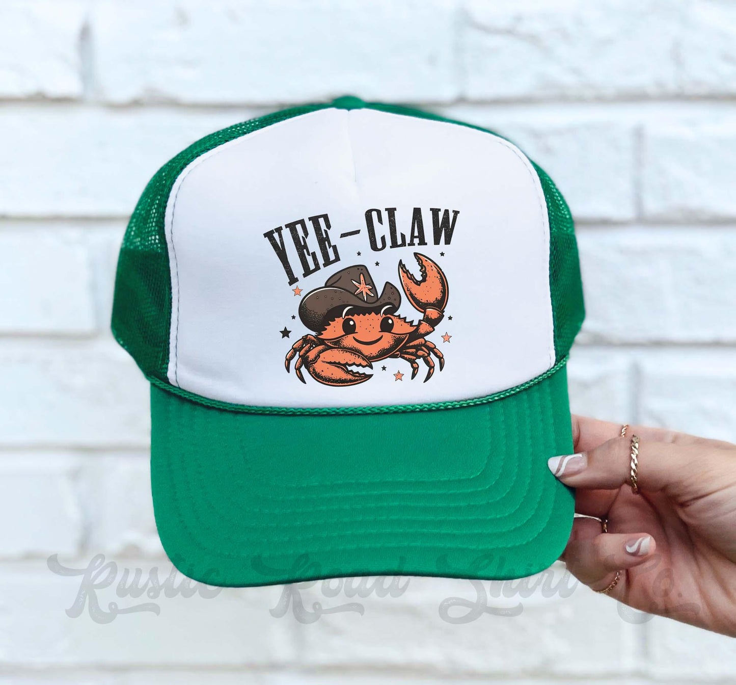 Funny Trucker Hat, Yee Claw Hat, Lake Bum Hat, 90's Retro Neon Hat, Vintage Style Trucker Hat