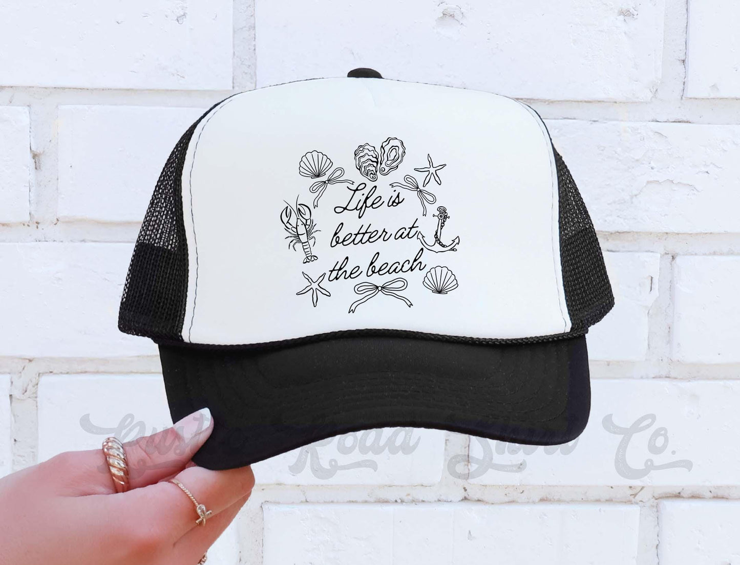 Life is Better at the Beach Hat, Lake Bum Hat, Lake Bum Hat, 90's Retro Neon Hat, Vintage Style Trucker Hat