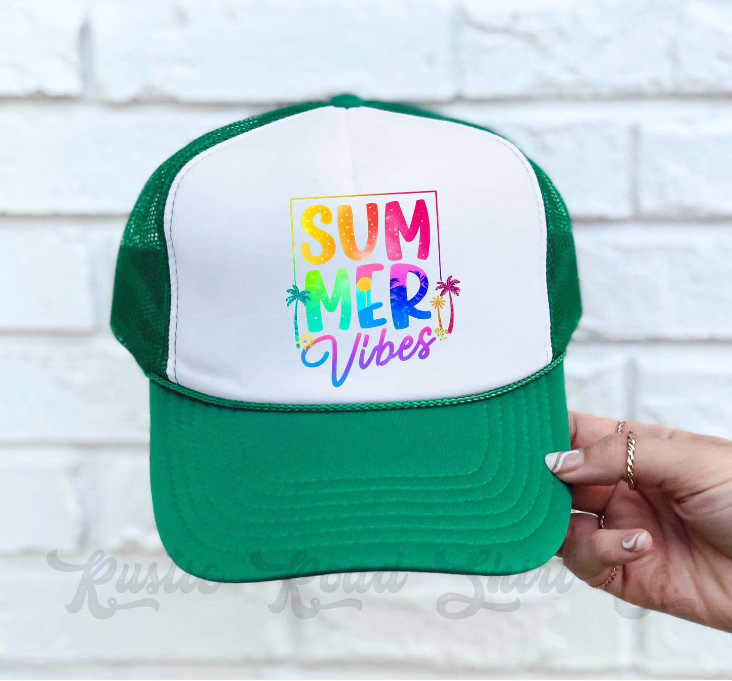 Summer Vibes Hat, Lake Life Hat, Lake Bum Hat, Lake Bum Hat, 90's Retro Neon Hat, Vintage Style Trucker Hat