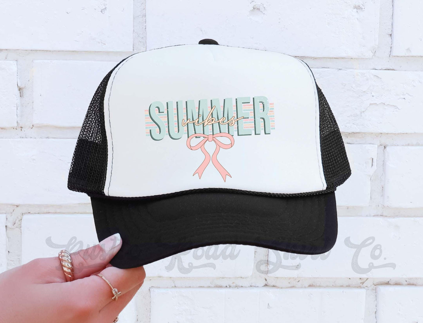 Summer Vibes Trucker Hat, Lake Bum Hat, Lake Bum Hat, 90's Retro Neon Hat, Vintage Style Trucker Hat