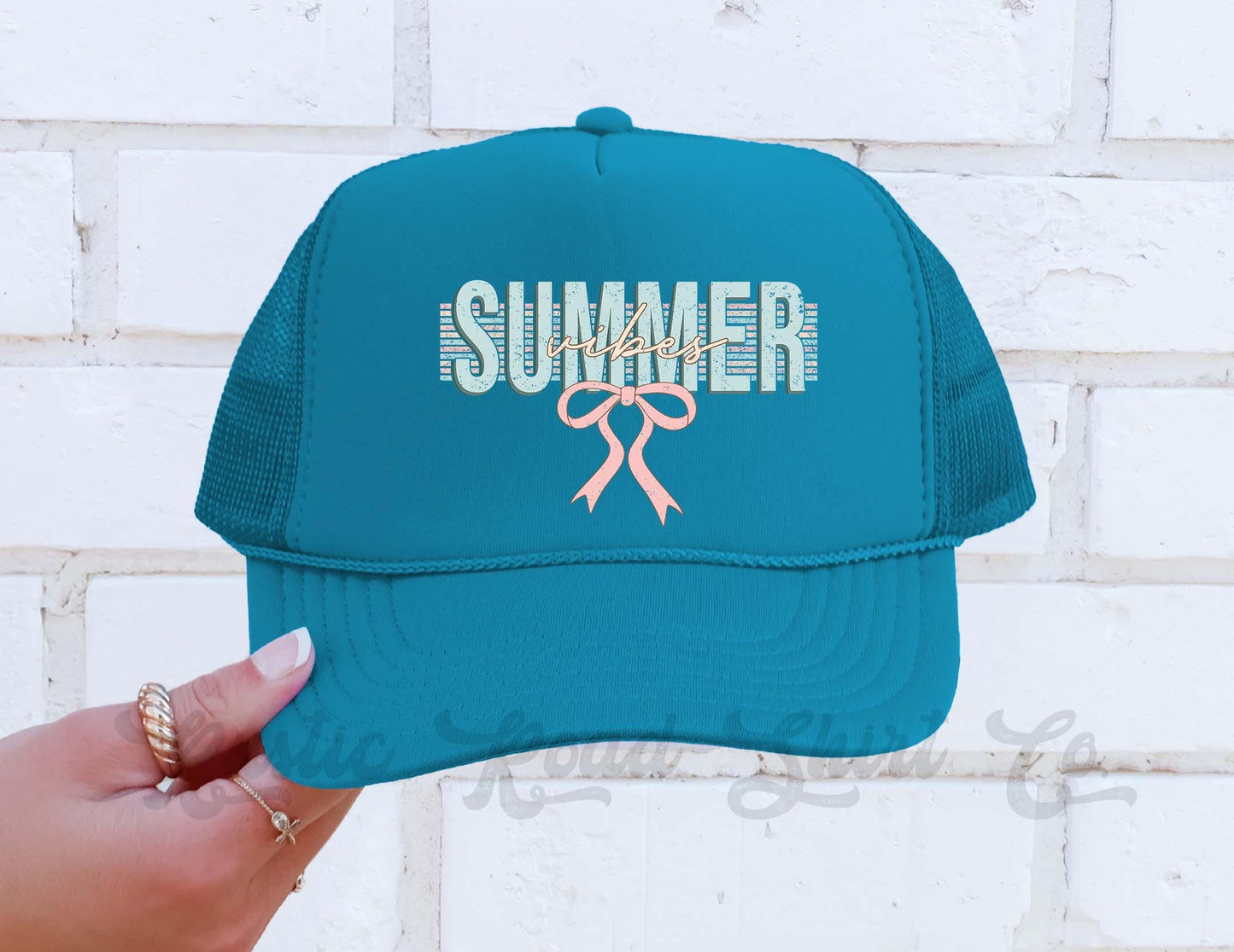 Summer Vibes Trucker Hat, Lake Bum Hat, Lake Bum Hat, 90's Retro Neon Hat, Vintage Style Trucker Hat