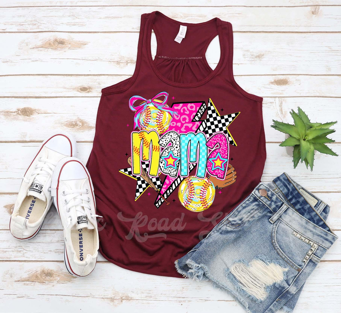 Softball Mom Tank Top, Retro 90's Softball Mom Tank, Softball Mama Shirt, Custom Baseball Tank Top