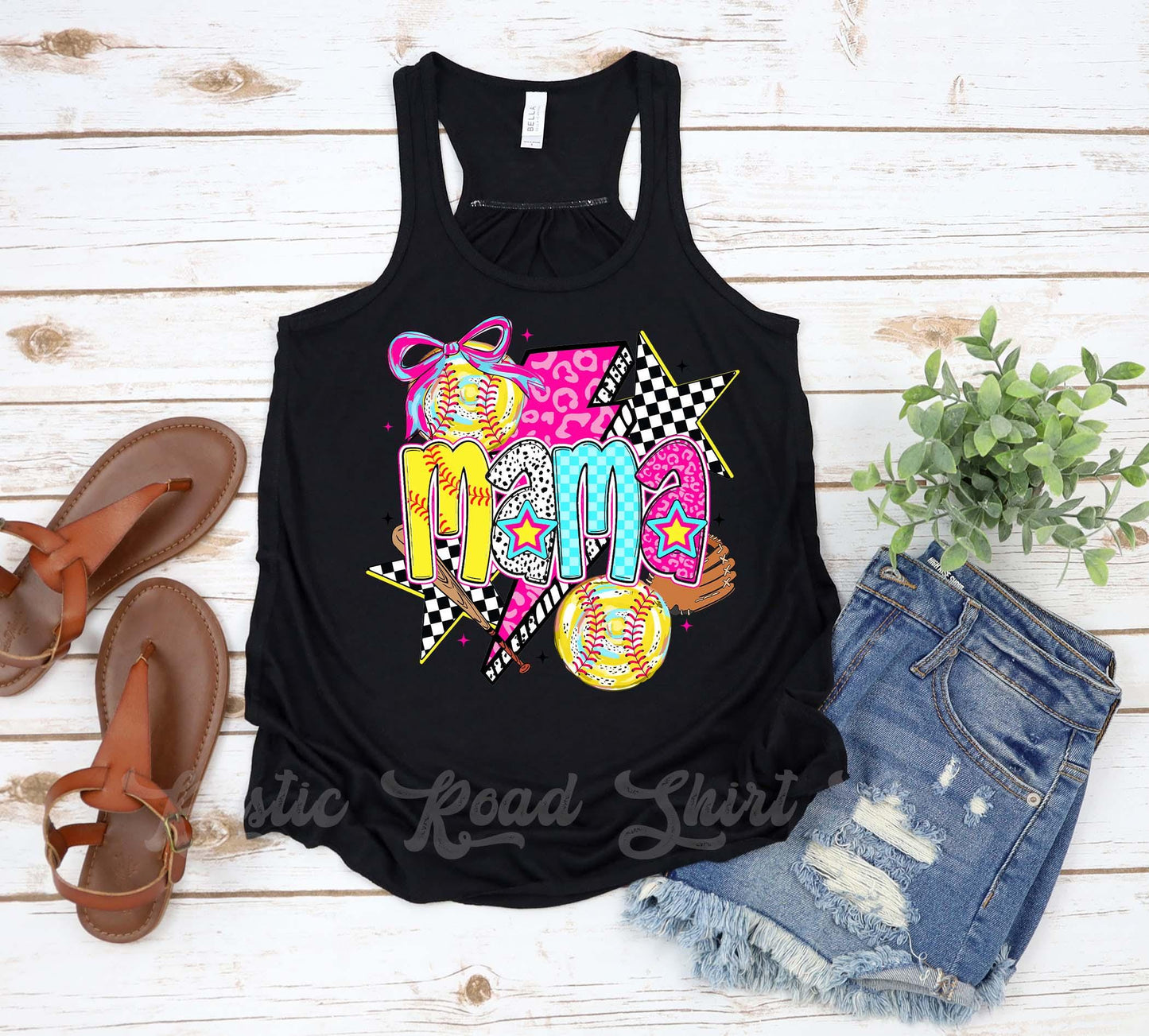 Softball Mom Tank Top, Retro 90's Softball Mom Tank, Softball Mama Shirt, Custom Baseball Tank Top