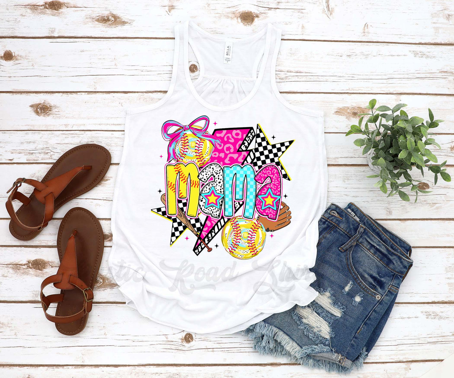 Softball Mom Tank Top, Retro 90's Softball Mom Tank, Softball Mama Shirt, Custom Baseball Tank Top