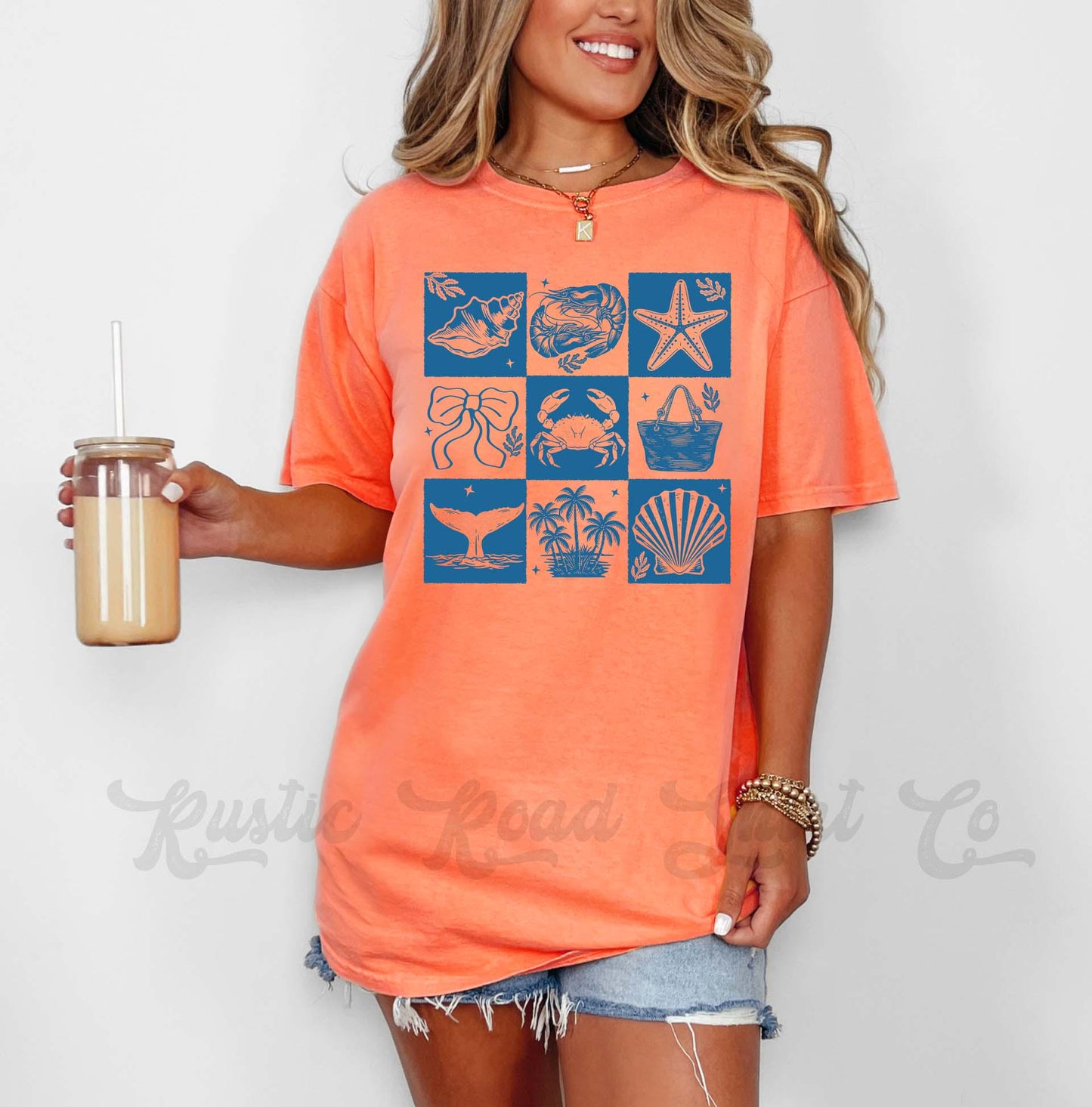 Beach Summer Shirt, Comfort Colors® Shirt, Ocean Shirt, Summer Coquette Shirt, Oversized Shirt, Plus Sized Shirt