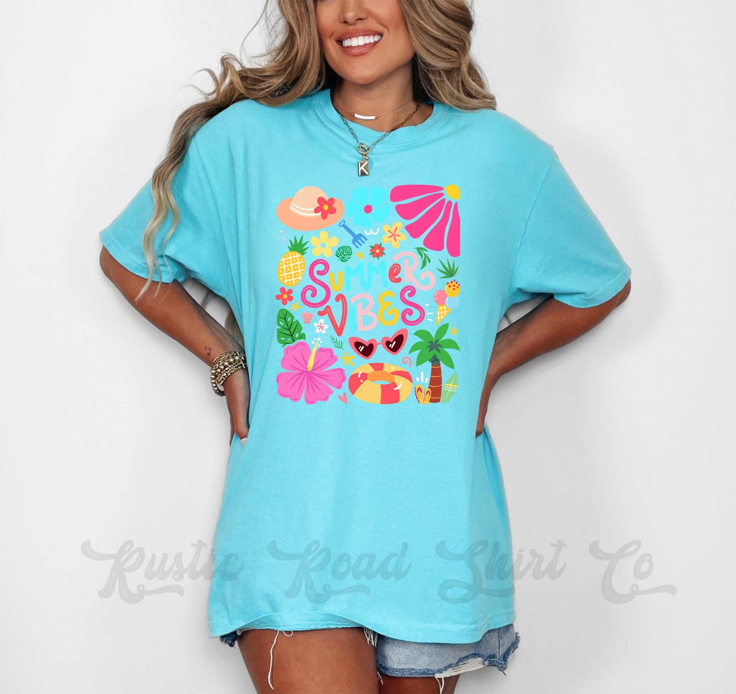 Summer Vibes Shirt, Comfort Colors® Shirt, Lake Life Shirt, Summer Coquette Shirt, Oversized Shirt, Plus Sized Shirt