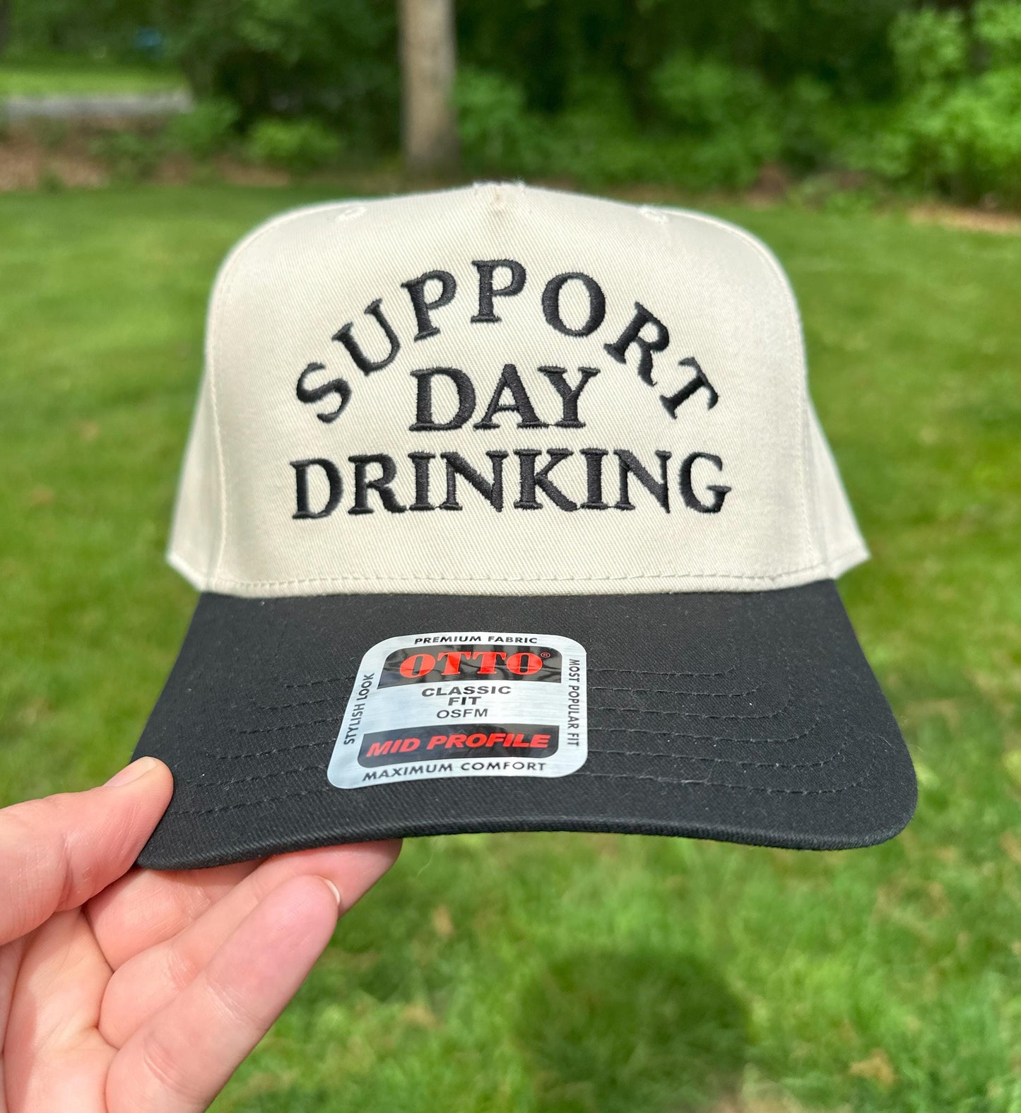 Support Day Drinking Embroidered Hat, Embroidered Trucker Hat, Embroidered Team Hat, Custom Trucker Hat