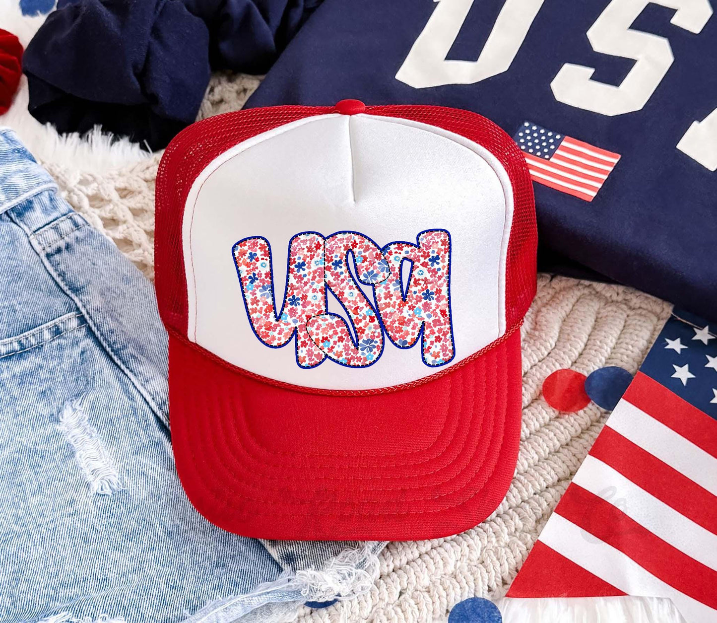 USA Trucker Hat, 4th of July Hat, USA Trucker Hat, Patriotic Hat, Summer Hat, Funny Trucker Hat
