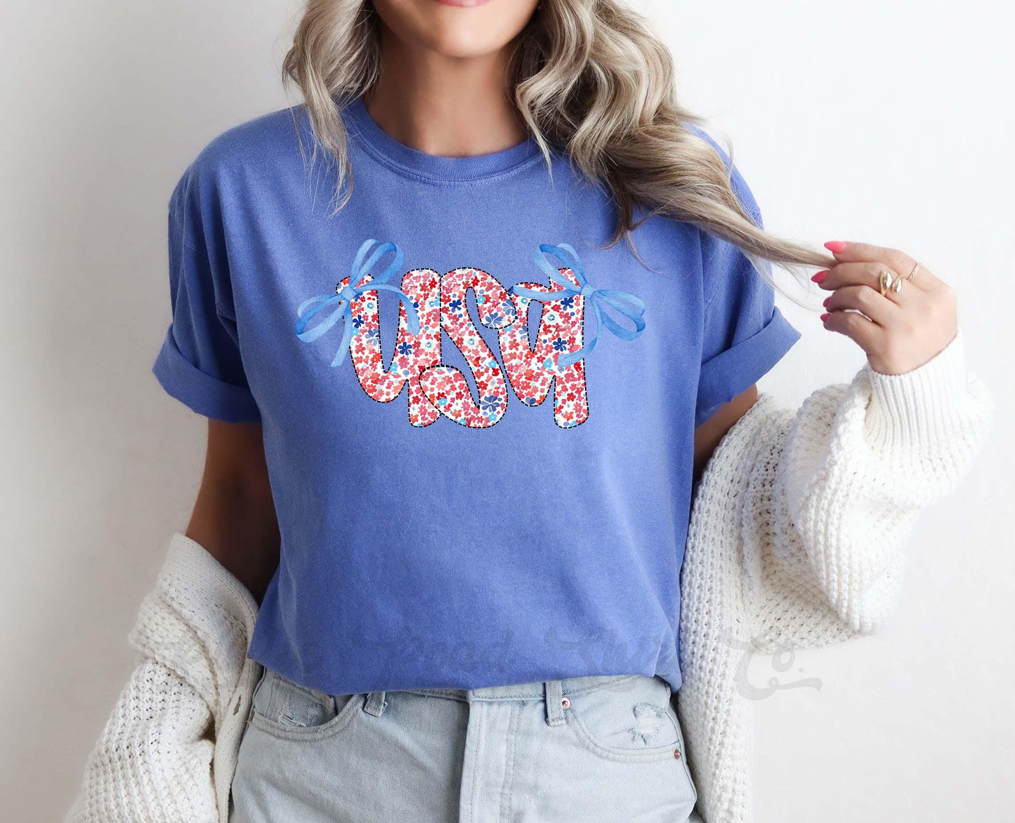 USA Coquette Shirt, Fourth of July Shirt, Memorial Day Shirt, Comfort Colors™ Shirt, 4th of July Shirt,