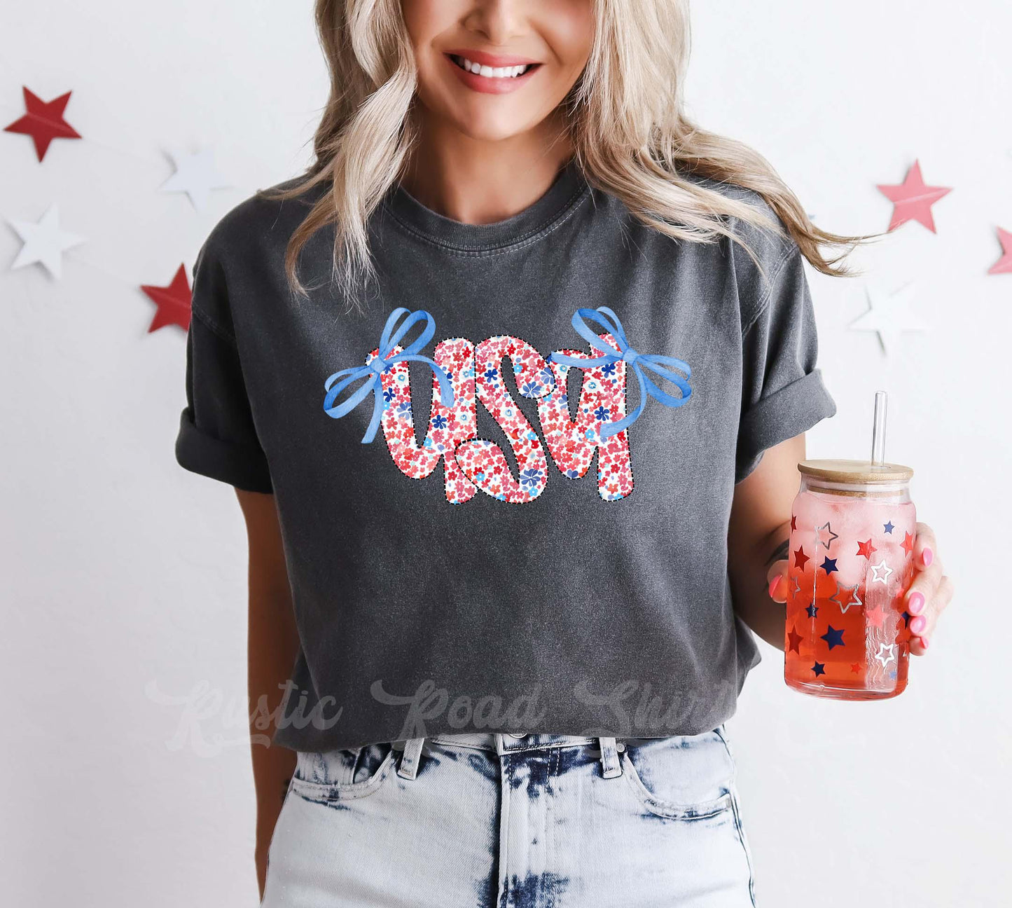 USA Coquette Shirt, Fourth of July Shirt, Memorial Day Shirt, Comfort Colors™ Shirt, 4th of July Shirt,