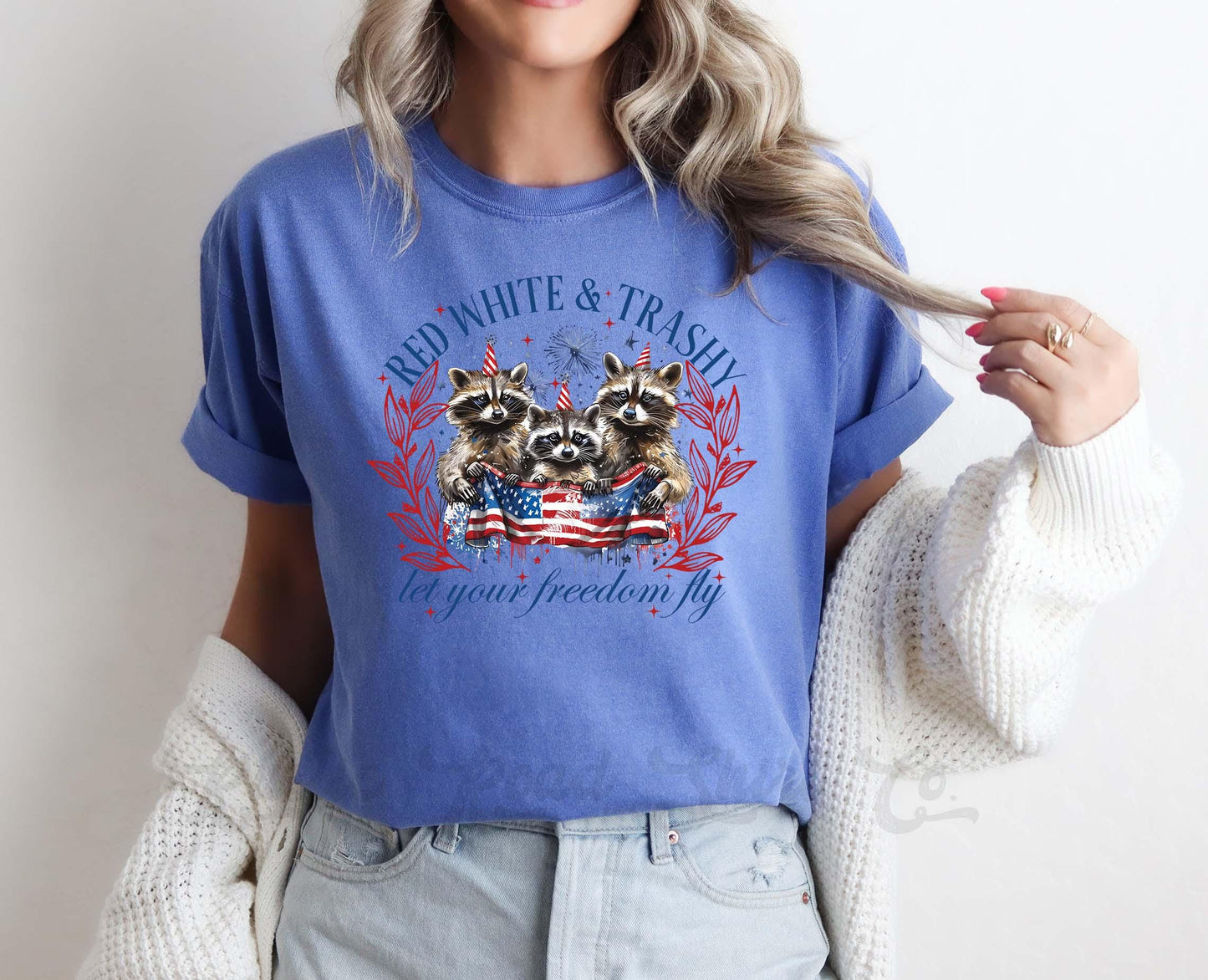 Red White and Trashy Shirt, Fourth of July Shirt, Memorial Day Shirt, Comfort Colors™ Shirt, 4th of July Shirt,