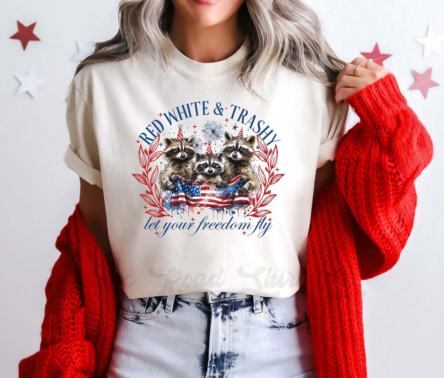 Red White and Trashy Shirt, Fourth of July Shirt, Memorial Day Shirt, Comfort Colors™ Shirt, 4th of July Shirt,