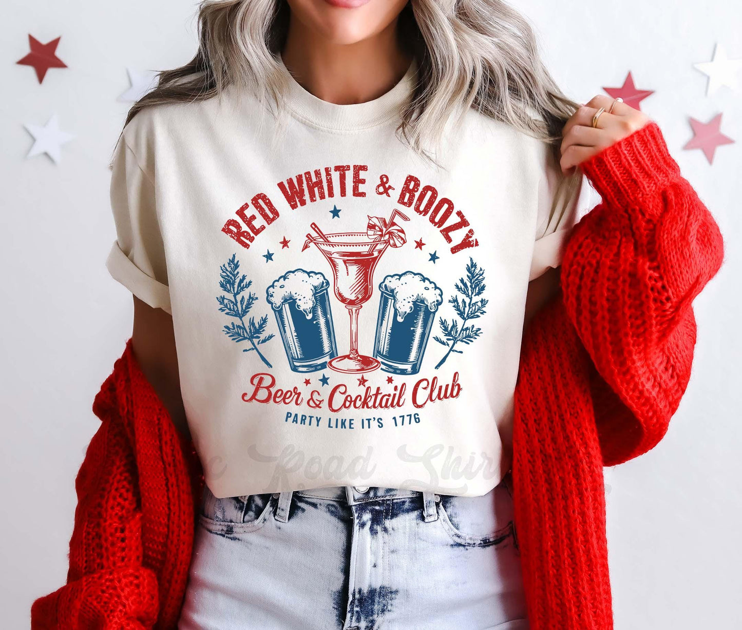 Red White and Boozy Shirt, Fourth of July Shirt, Memorial Day Shirt, Comfort Colors™ Shirt, 4th of July Shirt,