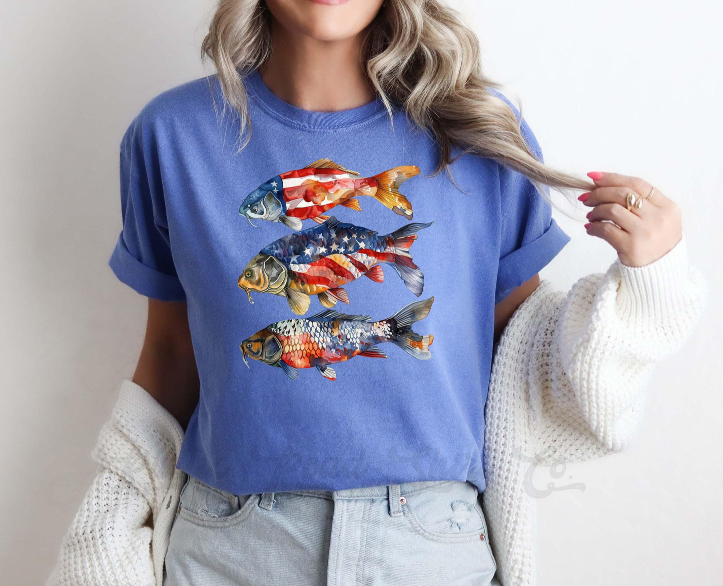 Patriotic Fishing Shirt, Fourth of July Shirt, Memorial Day Shirt, Comfort Colors‰ã¢ Shirt, 4th of July Shirt,