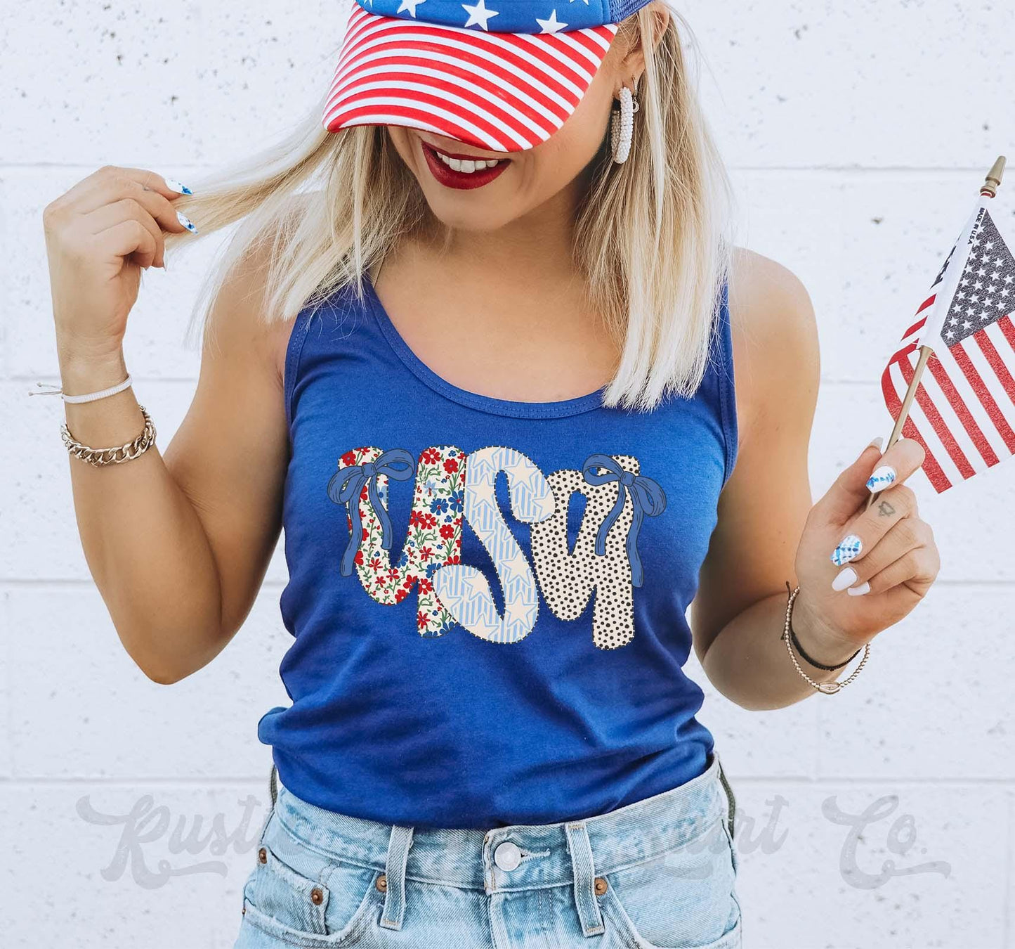 4th of July Tank Top, Coquette 4th of July Tank, Fourth of July Tank, Patriotic Tank Top, USA Tank Top
