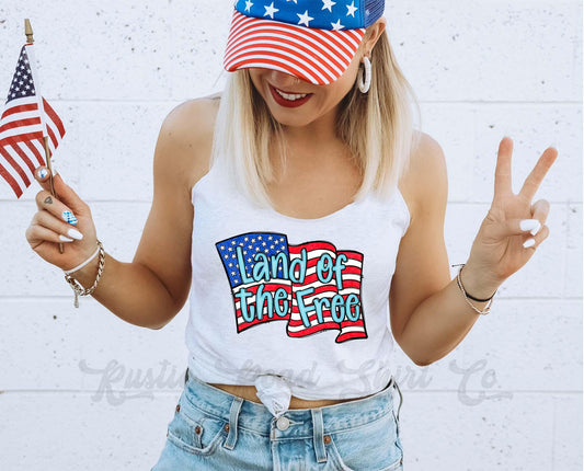 4th of July Tank Top, Land of the Free Tank, Fourth of July Tank, Patriotic Tank Top, USA Tank Top