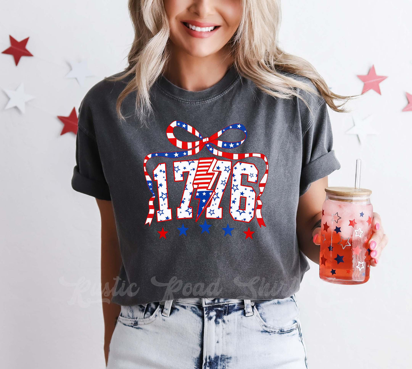 Fourth of July Shirt, 1776 Shirt, Mama America Shirt, Comfort Colors™ Shirt, 4th of July Shirt, Coquette Mama Shirt