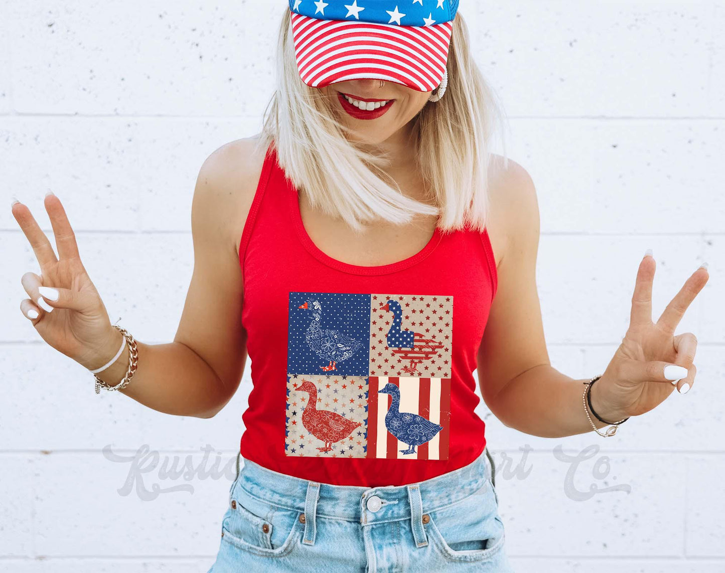 4th of July Tank Top, Goose Tank, USA Tank, Fourth of July Tank, Patriotic Tank Top, USA Tank Top