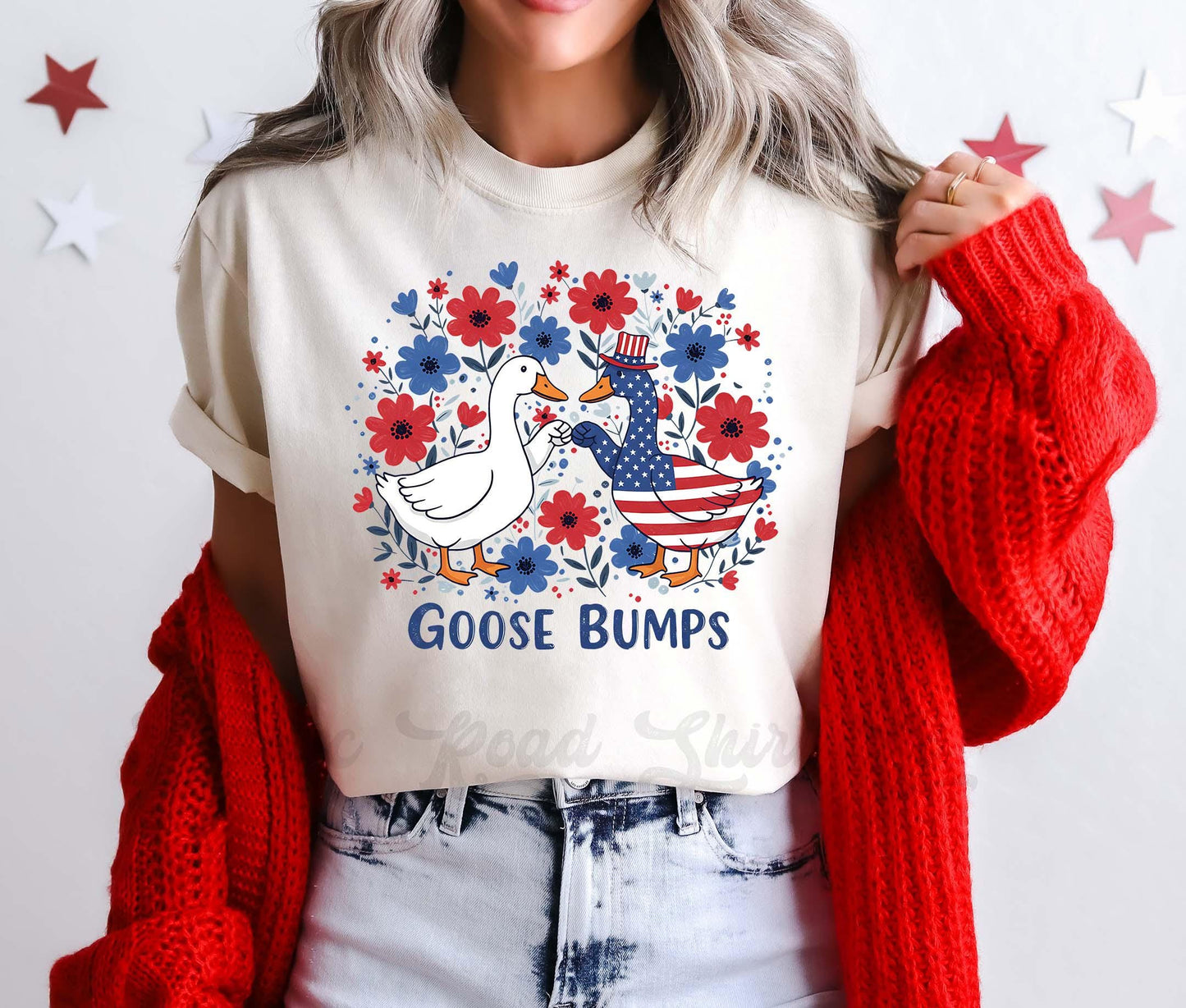 Fourth of July Shirt, Silly Goose Shirt, Memorial Day Shirt, Cherry America Shirt, Comfort Colors™ Shirt, 4th of July Shirt,