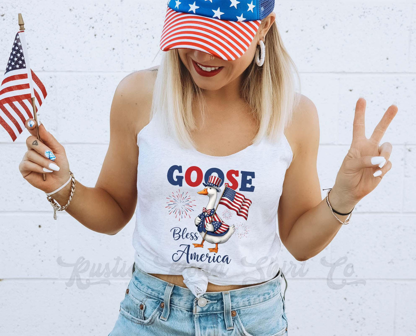 4th of July Tank Top, Goose Tank, Fourth of July Tank, Patriotic Tank Top, USA Tank Top