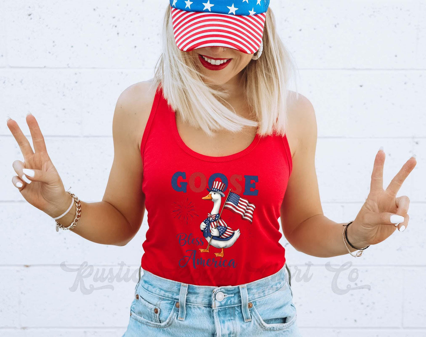 4th of July Tank Top, Goose Tank, Fourth of July Tank, Patriotic Tank Top, USA Tank Top