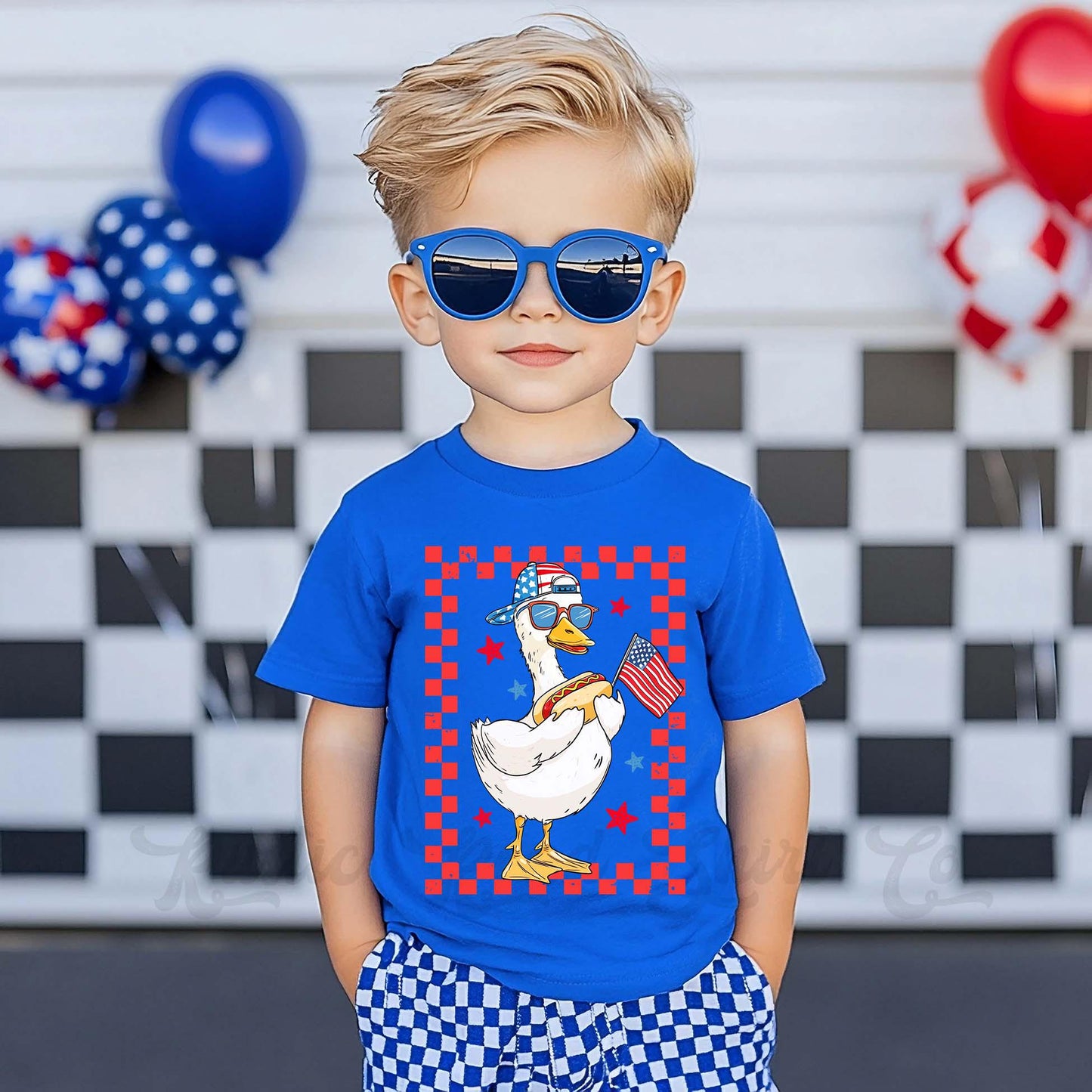 Boys 4th of July Shirt, Boys Fishing Shirt, Kids 4th of July Shirt, Goose Shirt, Funny 4th of July Shirt