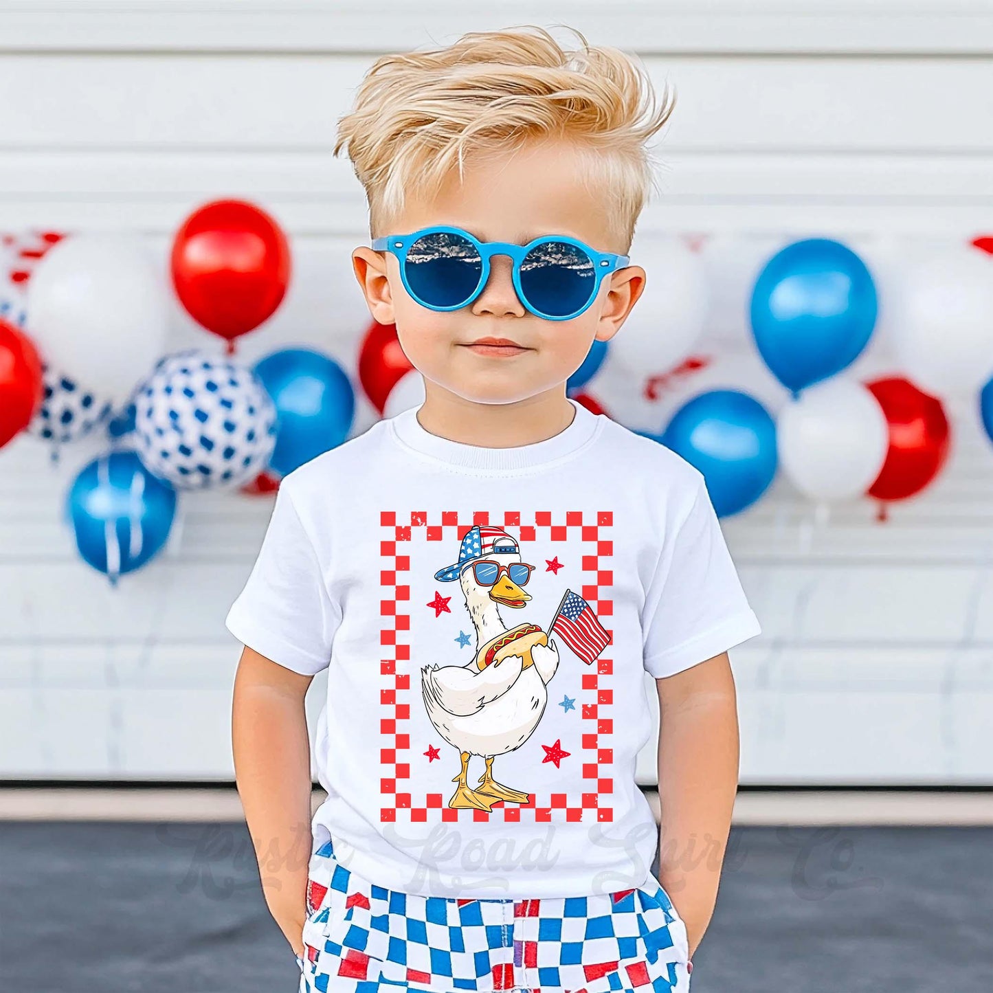 Boys 4th of July Shirt, Boys Fishing Shirt, Kids 4th of July Shirt, Goose Shirt, Funny 4th of July Shirt