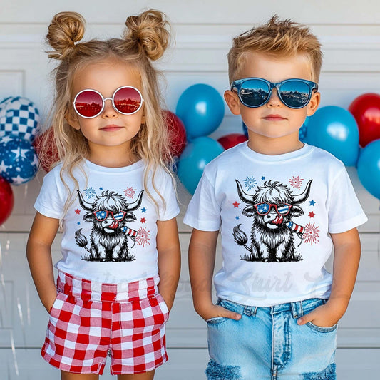 Kids 4th of July Shirt, Boys 4th of July Shirt, Memorial Day Shirt, Cow Kids Shirt, Funny 4th of July Shirt