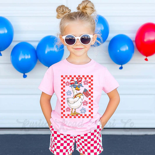 Girls 4th of July Shirt, Goose Shirt, Kids 4th of July Shirt, Boys 4th of July Shirt, Memorial Day Shirt