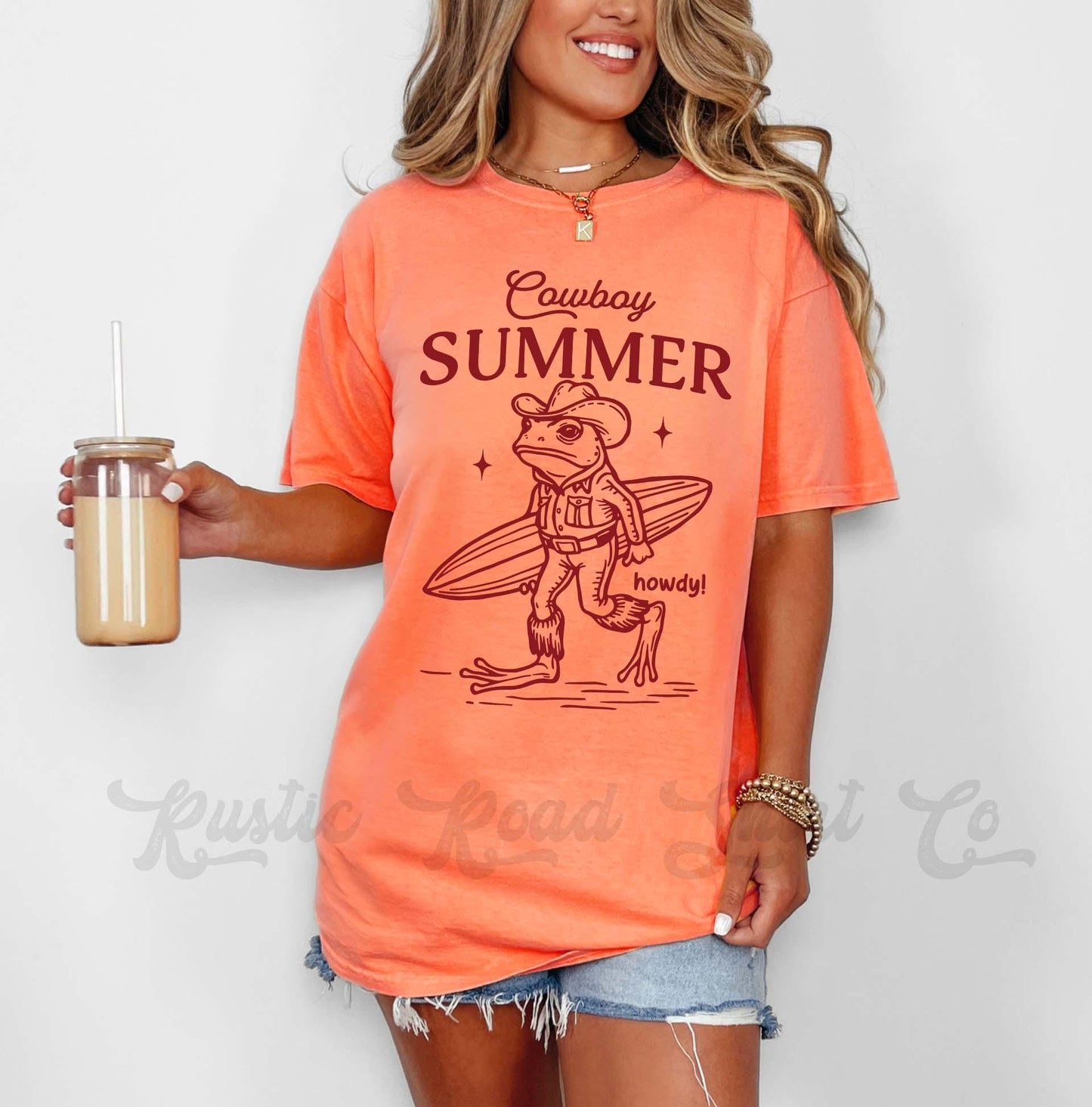 Cowboy Summer Shirt, Comfort Colors® Shirt, Funny Summer Shirt, Summer Coquette Shirt, Oversized Shirt, Plus Sized Shirt