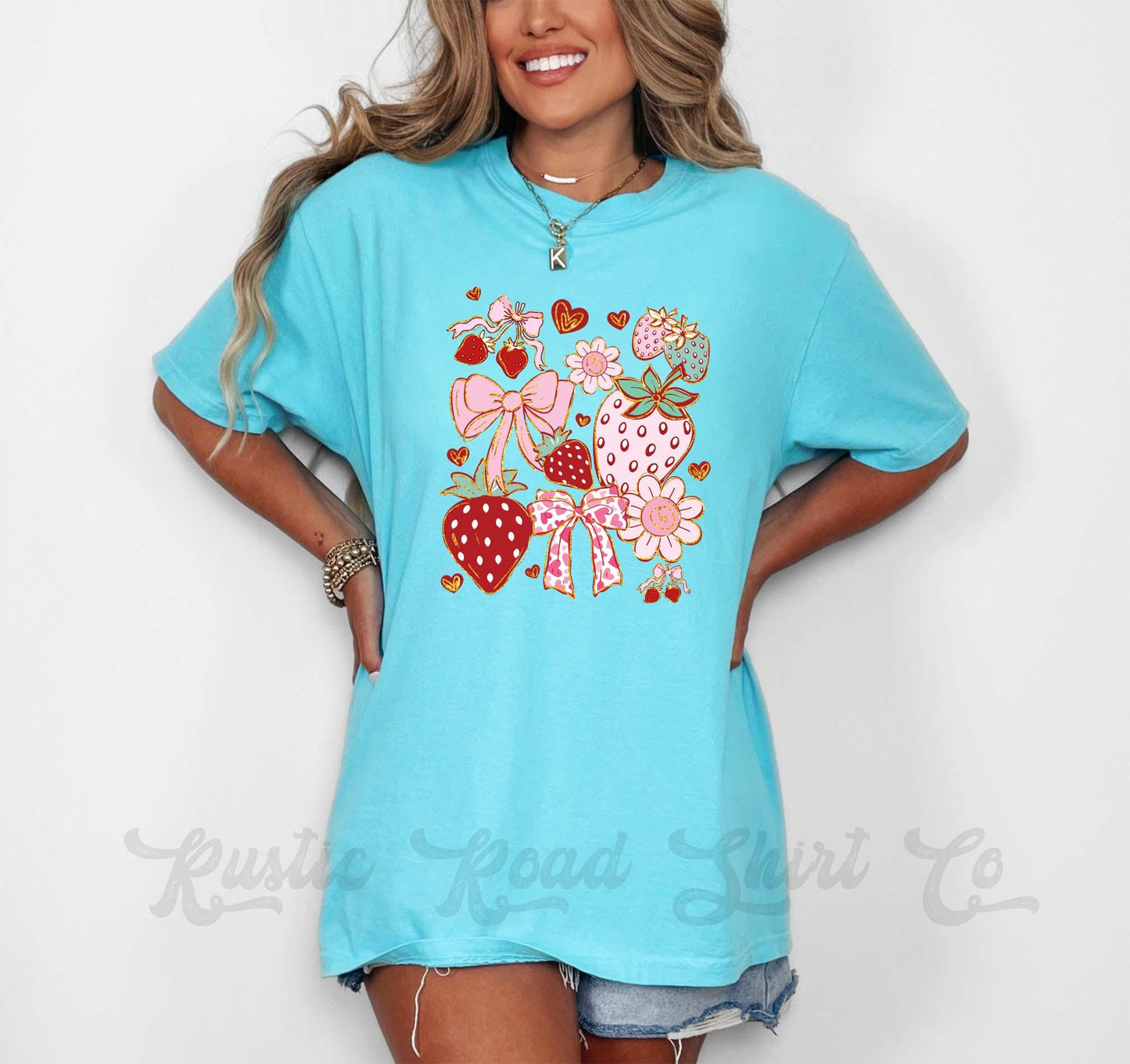 Strawberry Shirt, Comfort Colors® Shirt, Fruit Shirt, Summer Shirt, Oversized Shirt, Plus Sized Shirt
