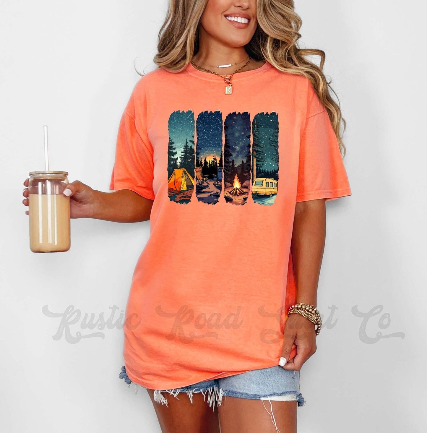 Camping Shirt, Comfort Colors® Shirt, Camping Trip Shirt, Summer Shirt, Oversized Shirt, Plus Sized Shirt