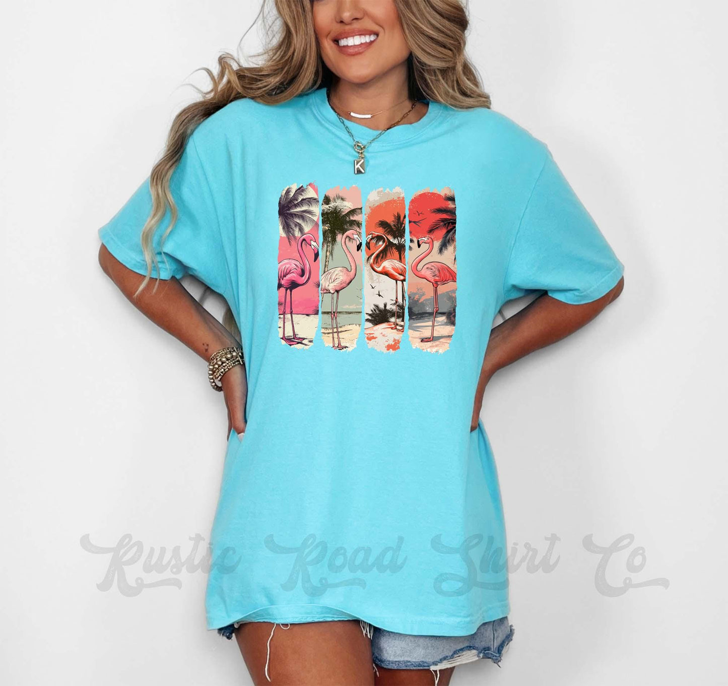 Flamingo Shirt, Comfort Colors® Shirt, Beach Shirt, Summer Shirt, Oversized Shirt, Plus Sized Shirt