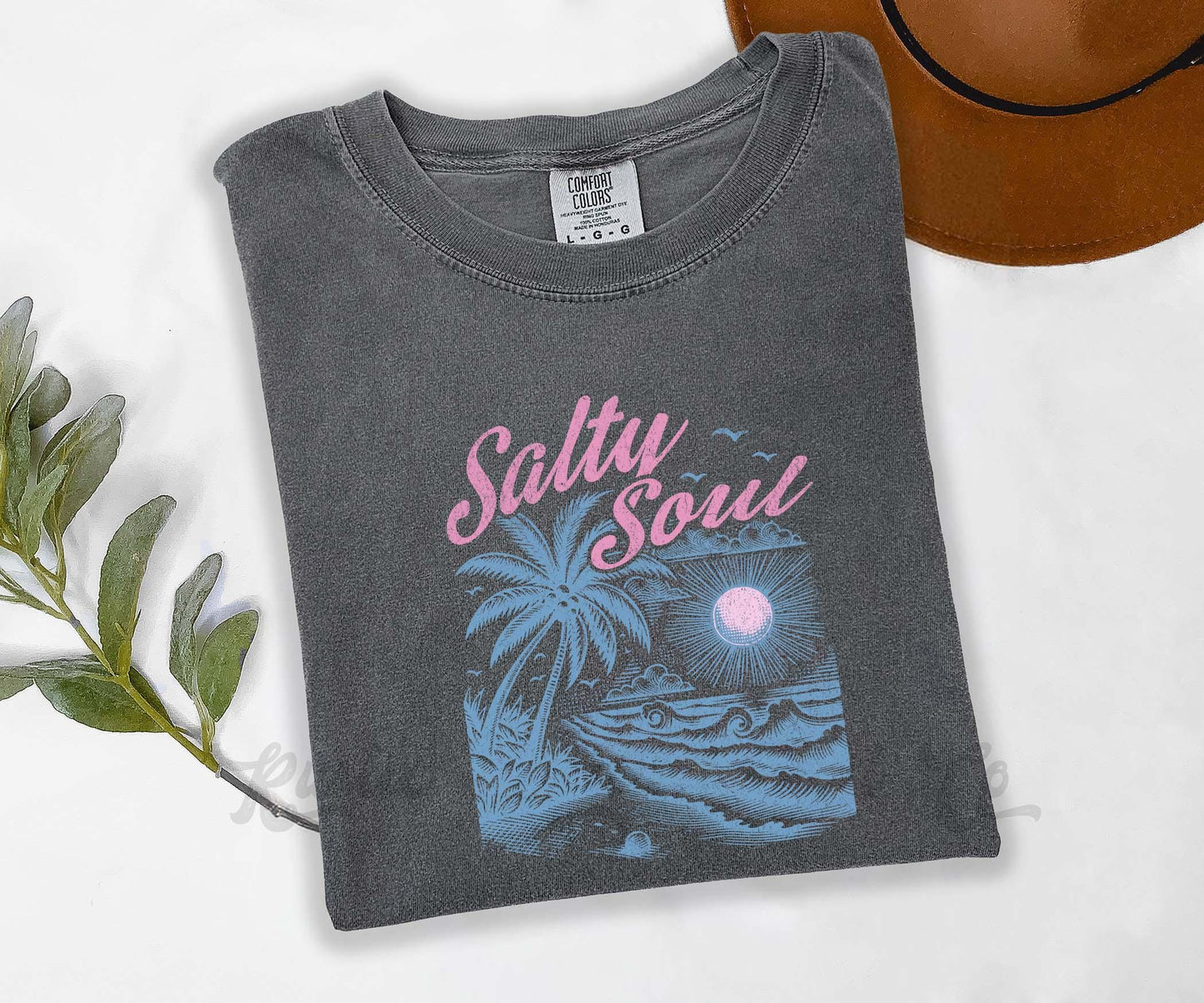 Salty Soul Shirt, Comfort Colors® Shirt, Beach Shirt, Summer Shirt, Oversized Shirt, Plus Sized Shirt
