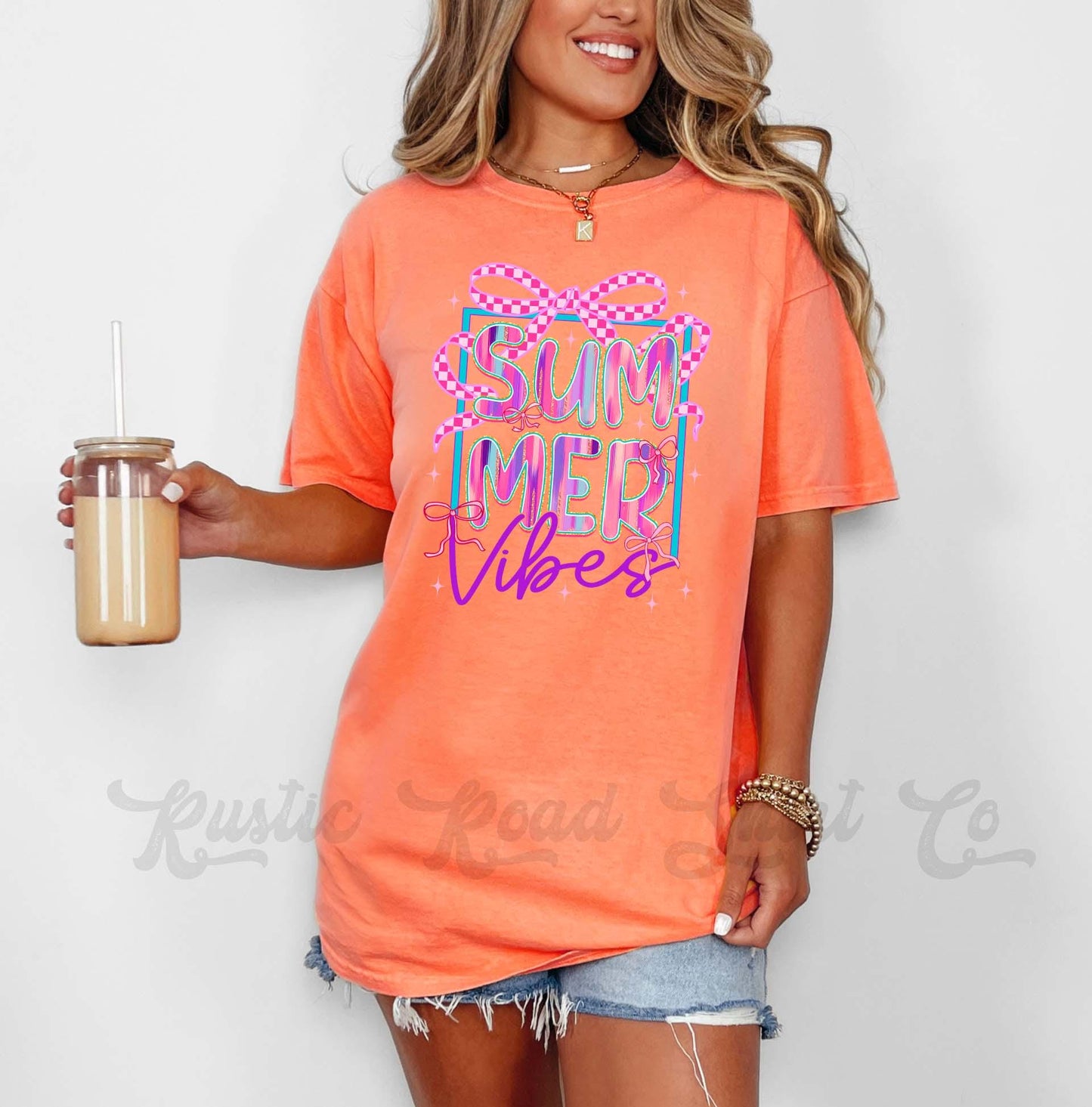 Summer Vibes Shirt, Comfort Colors® Shirt, Preppy Shirt, Summer Shirt, Oversized Shirt, Plus Sized Shirt